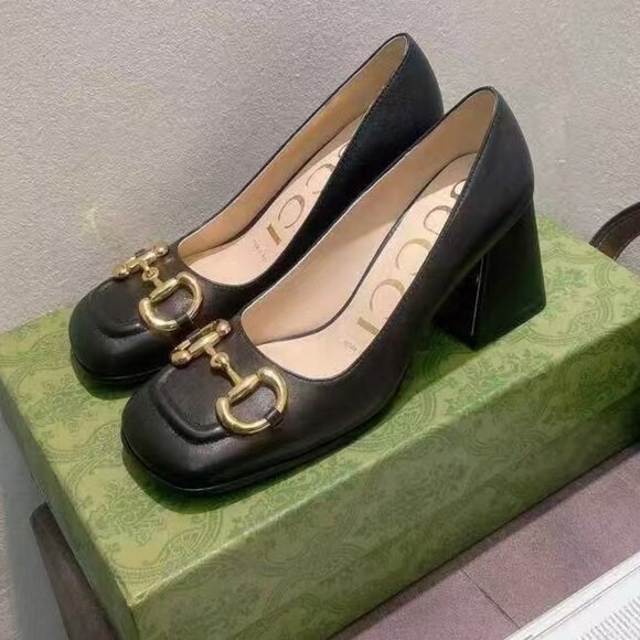 Gucci Black Leather Women's Shoes - Picture 2 of 4